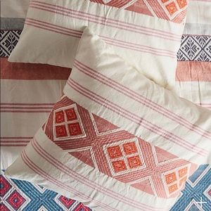 Anthropologie NWOT Woven Rosewood Euro Sham